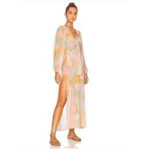 Beach Coverup Maxi Dress Pastel Size Small